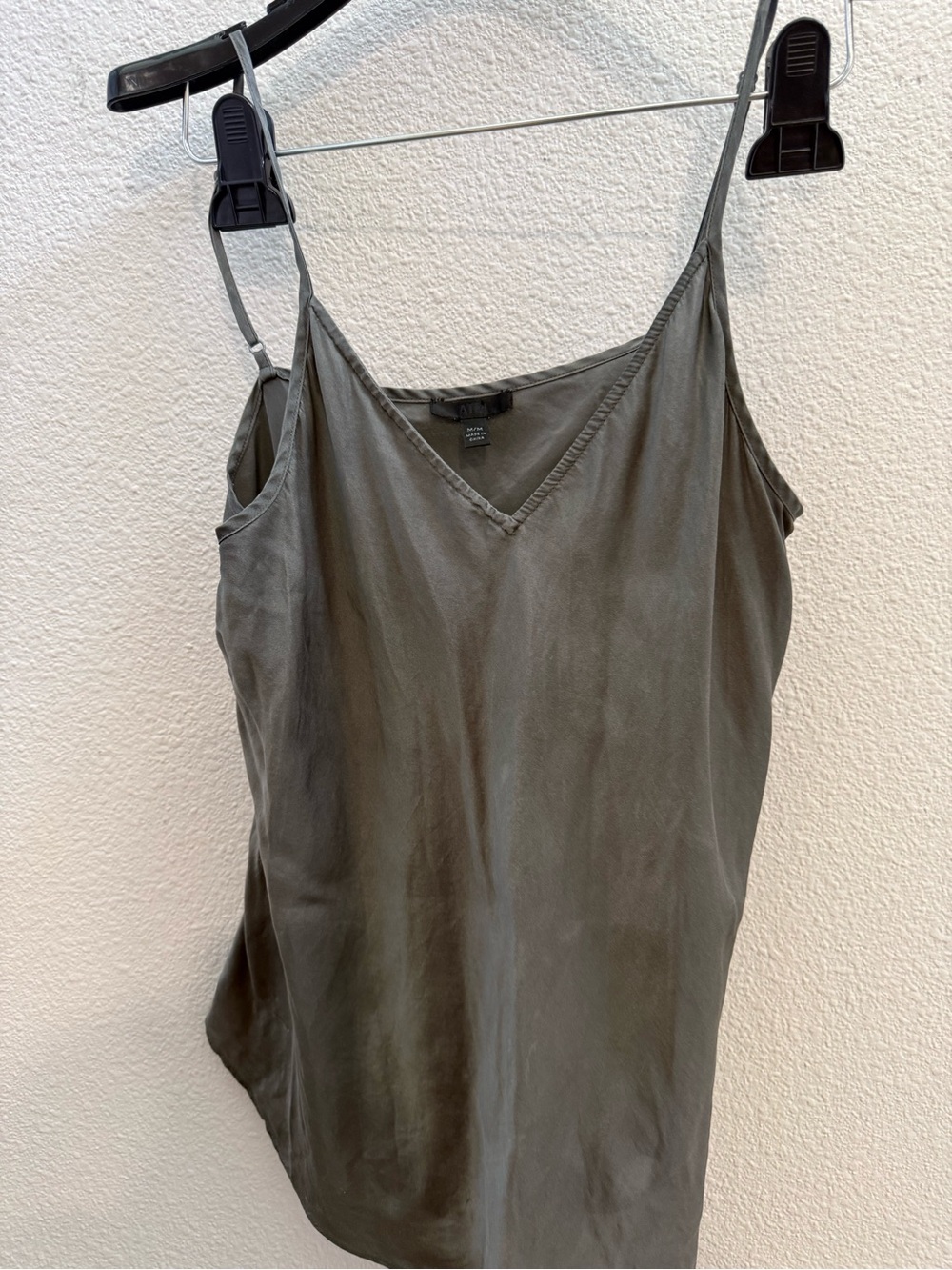 ATM Silk Grey Cami Tank Top Size medium